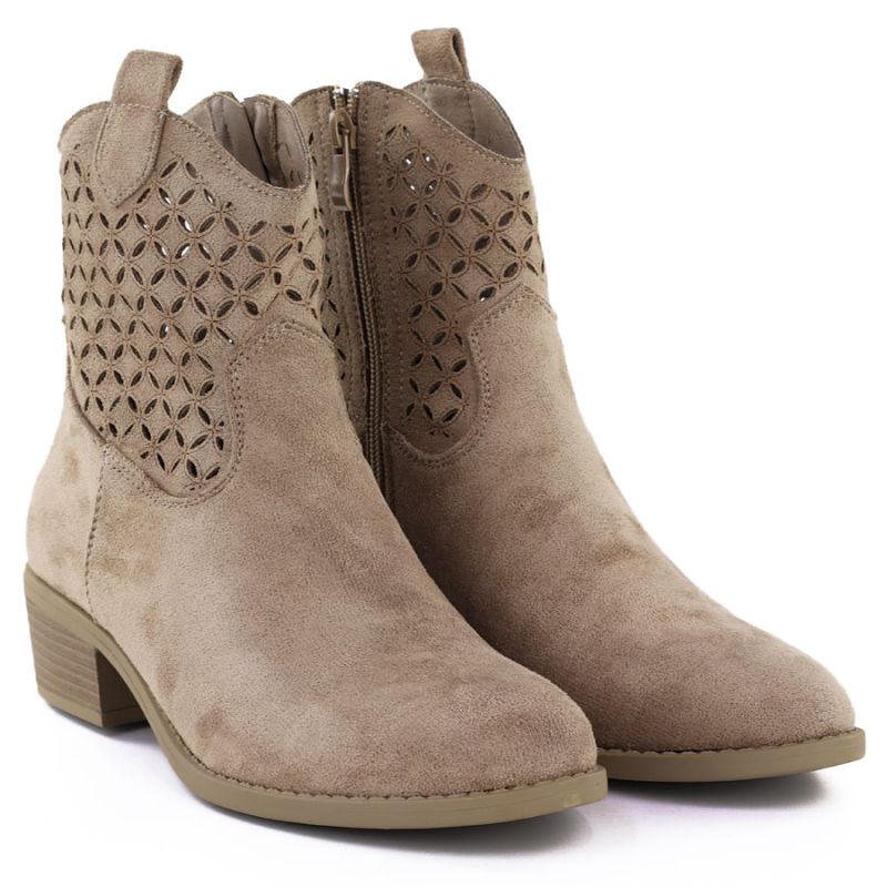 Women's openwork brown cowboy boots Jezzi RMR2353-16 To be categorized Your Sports Performance