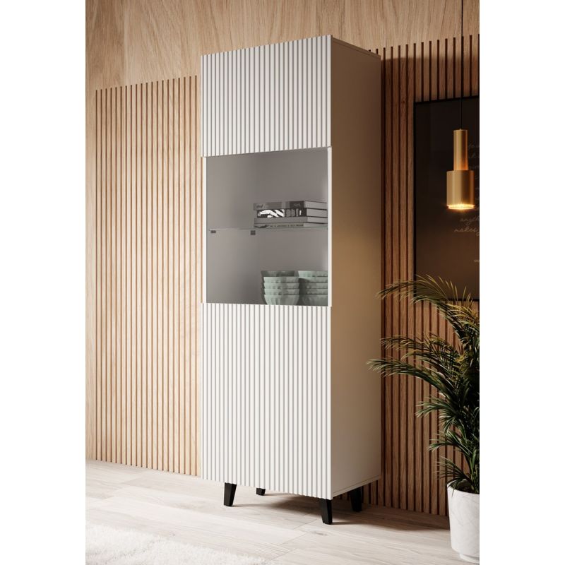 PAFOS display cabinet 60x40x182 white matt Bufety i witryny/Bufety i witryny na drewnianej podstawie Your Sports Performance