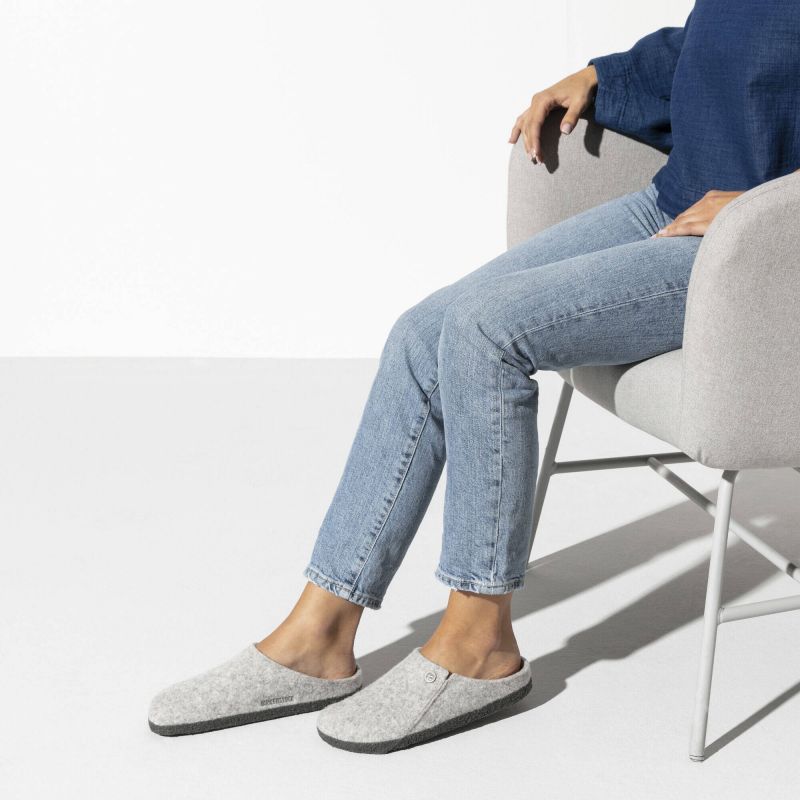 Birkenstock Zermatt Cozy Home Light Gray Wool Felt Slippers Regular Wide (1015080) In preparation Your Sports Performance