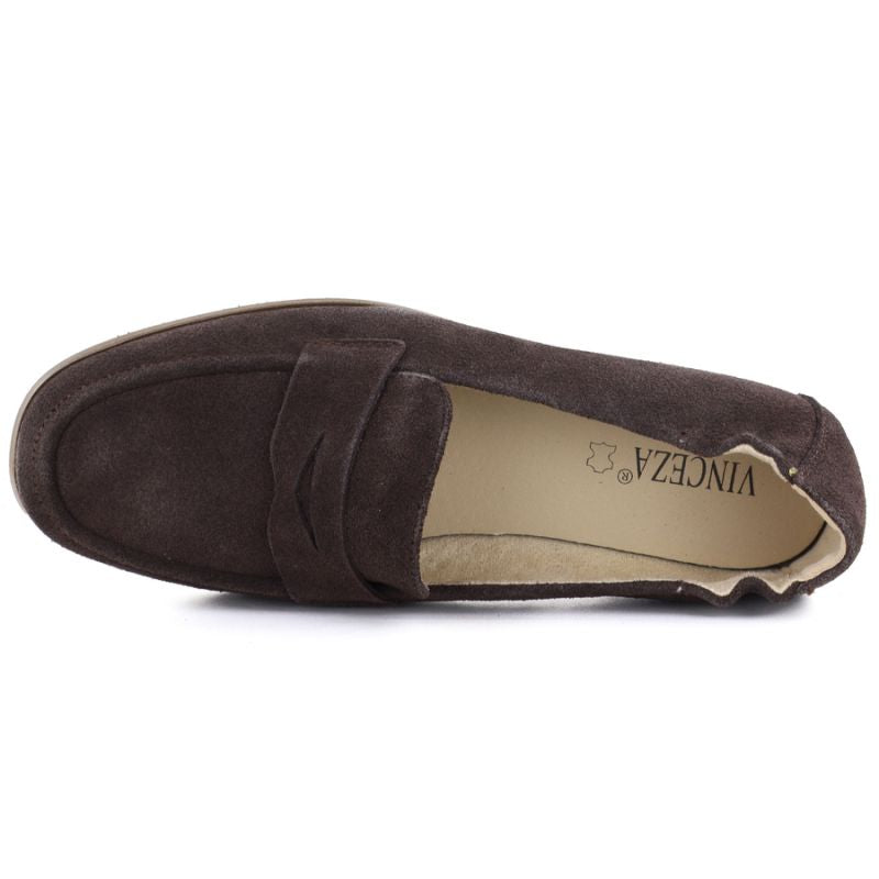 Women's brown suede leather moccasins Vinceza 18122 To be categorized Your Sports Performance