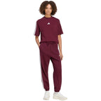 Women's adidas Essentials 3-Stripes Boyfriend T-Shirt in Burgundy KF6287
