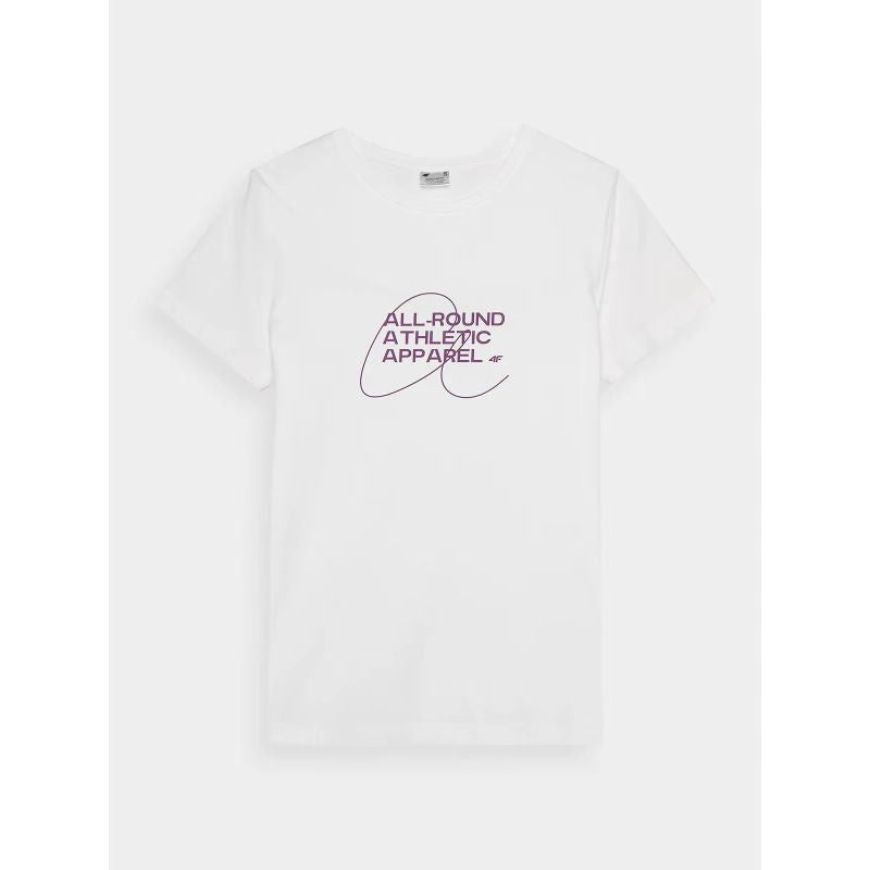 Women's slim T-shirt with print 4F 4FRSS24TTSHF2499-10S *Kategoria tymczasowa Your Sports Performance
