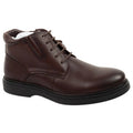 Lee Cooper men's shoes elegant brown leather insulated ankle boots