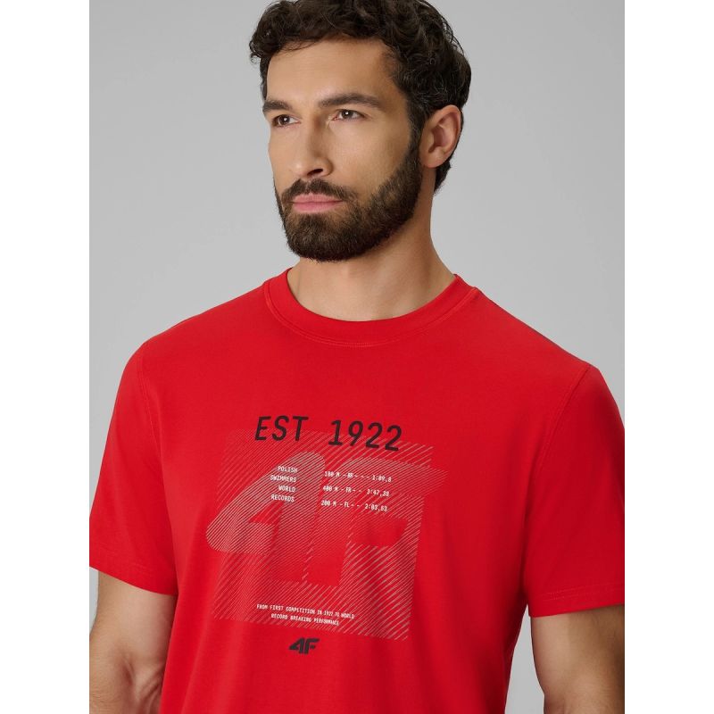Men's regular printed T-shirt 4F 4FRSS26TTSHM4039-62S