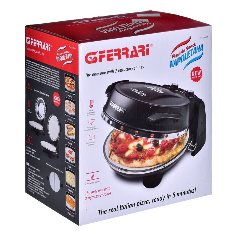 G3Ferrari G1003210 Plus evo black 2 stone pizza oven AGD - Produkty/Automaty do pieczenia pizzy Your Sports Performance