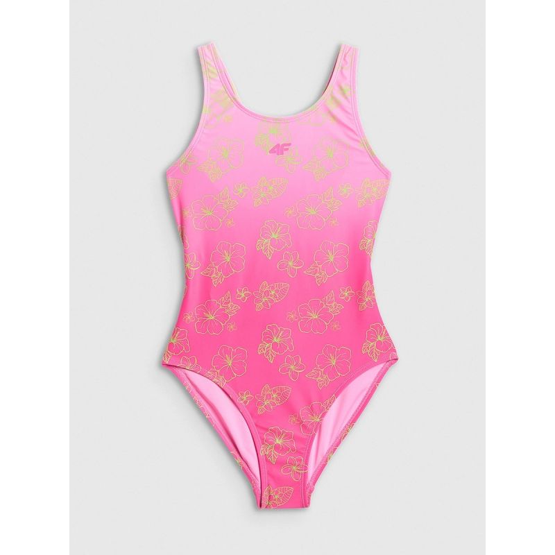 Girls' one-piece swimsuit 4F 4FJRSS26USWSF145-91A