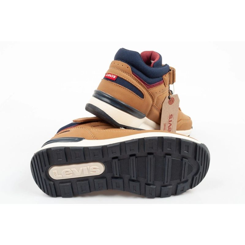 Levi's Sierra children's high-top brown sports shoes with velcro