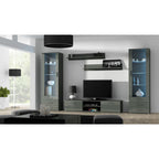 SOHO S1 display cabinet, grey/gloss grey Bufety i witryny/Bufety i witryny na drewnianej podstawie Your Sports Performance