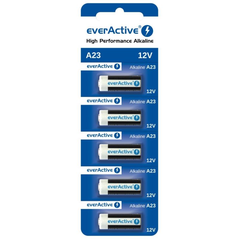 EVERACTIVE ALKALINE BATTERIES A23 12V, BLISTER 5 PCS. 23A5BL Baterie, akumulatorki i ładowarki/Baterie Your Sports Performance