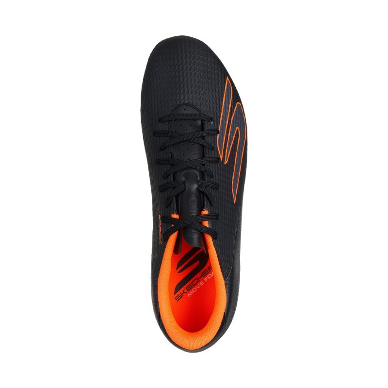 Skechers Academy AG Football Boots Black and Orange 252120 BKOR Skechers
