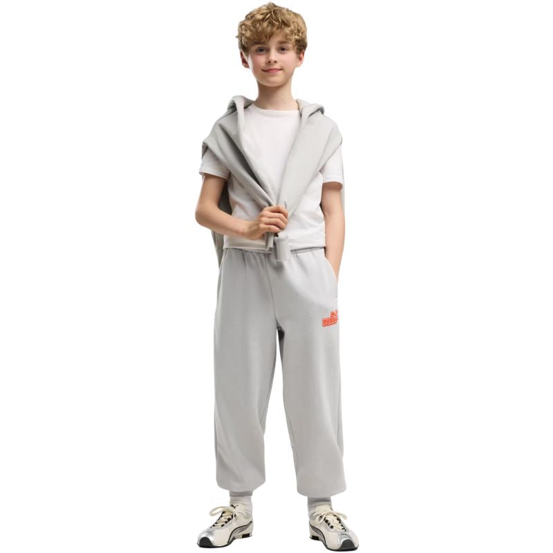 Puma ESS Logo Lab Relaxed Kids’ Trousers Grey 694675 63