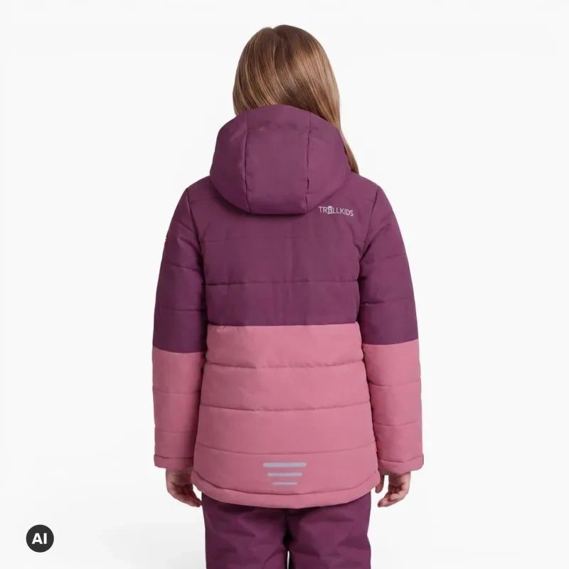 Trollkids Kids' Hemsedal Snow Jacket XT deep ruby/frozen berry (513-253)