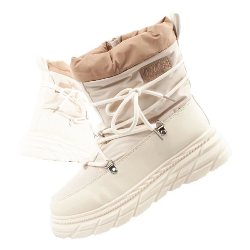 Lee Cooper women's winter hiking shoes, insulated, beige and cream Lee Cooper
