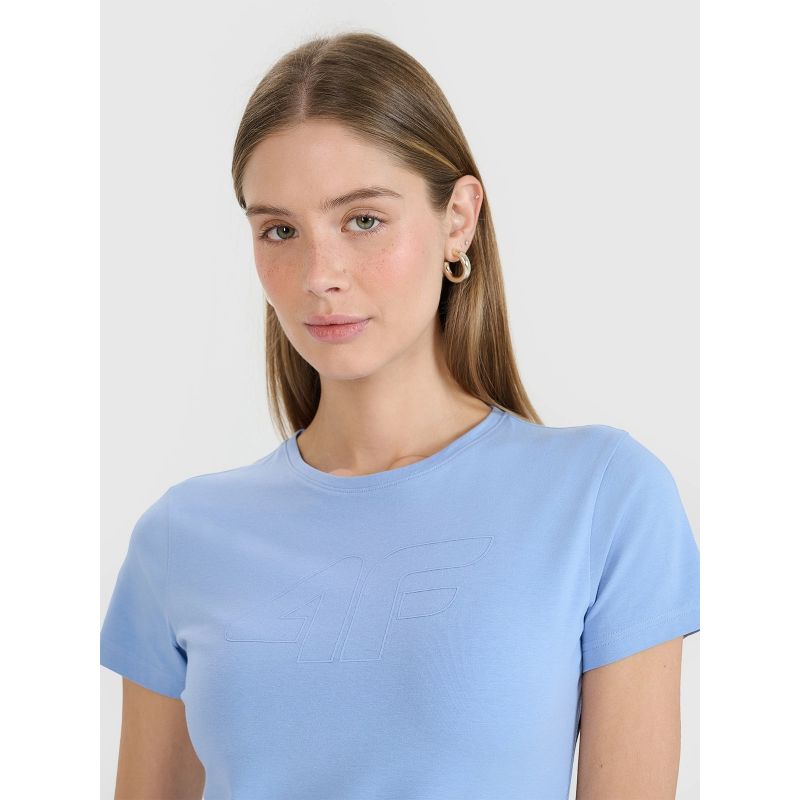 Slim T-shirt with print for women 4F 4FWMM00TTSHF2674-32S 4f