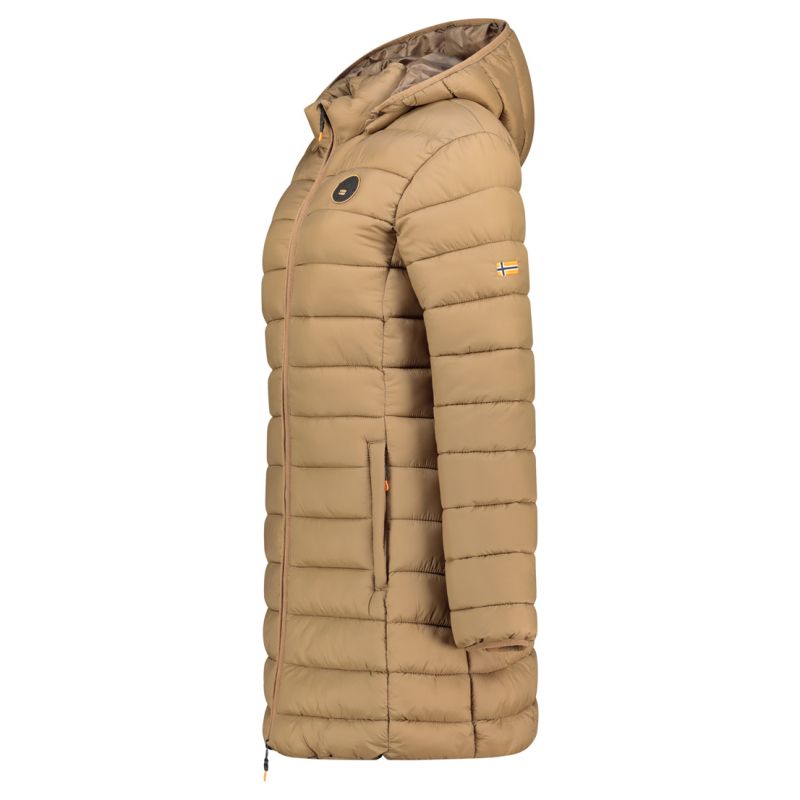Women’s Jacket Geographical Norway ATIKAMAP LONG HOOD TAUPE DB LADY 233 (WZ5137F/GN-TAUPE)