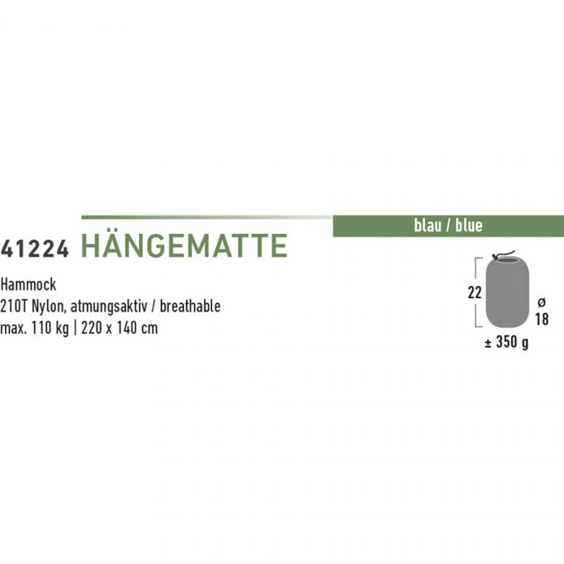 High Peak hammock 140x220cm blue 41224 In preparation Your Sports Performance