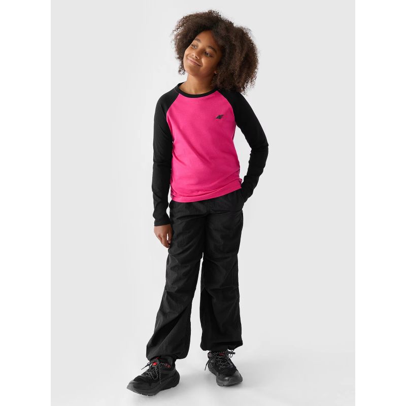 Longsleeve regular plain girls 4F Junior 4FJWAW24TLONF291-55S *Kategoria tymczasowa Your Sports Performance