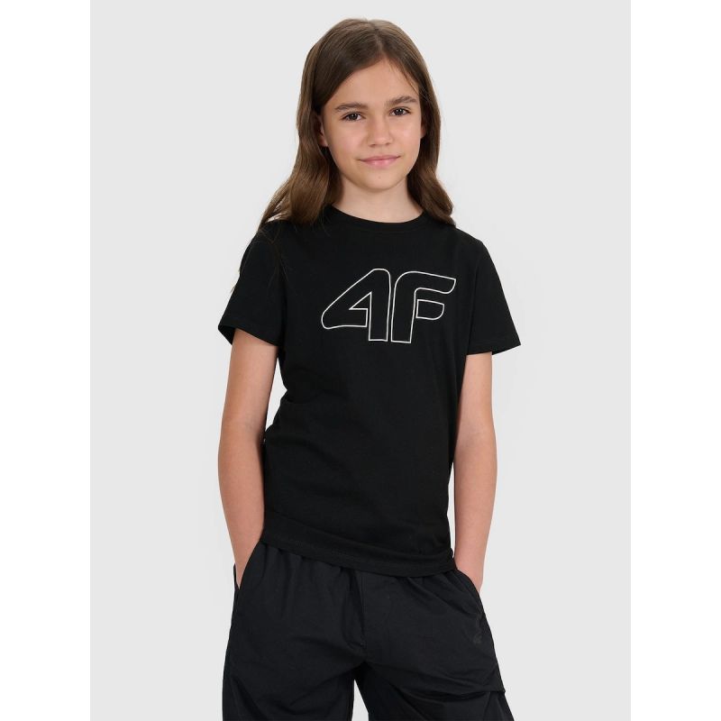 Girls' regular printed T-shirt 4F 4FJWSS25TTSHF2176-20S 4f