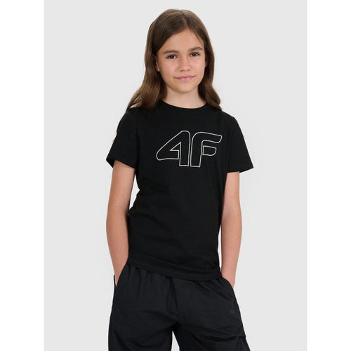 Girls' regular printed T-shirt 4F 4FJWSS25TTSHF2176-20S 4f