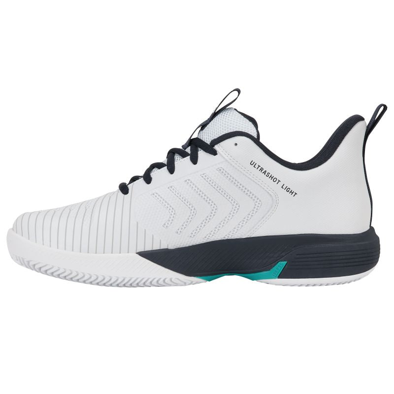 K-Swiss ULTRASHOT LIGHT CLAY WHITE/CARBON/BALTIC-M (04742-148-M)