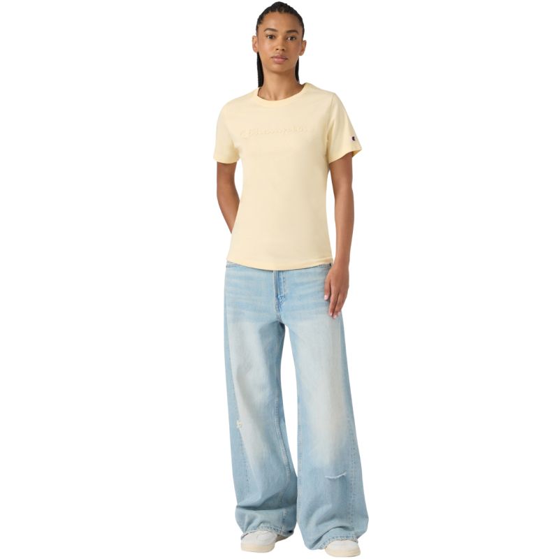 Champion Women's Short Sleeve T-shirt Yellow 119125 YS175