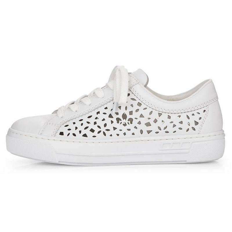 Rieker W RKR641 leather comfort shoes white