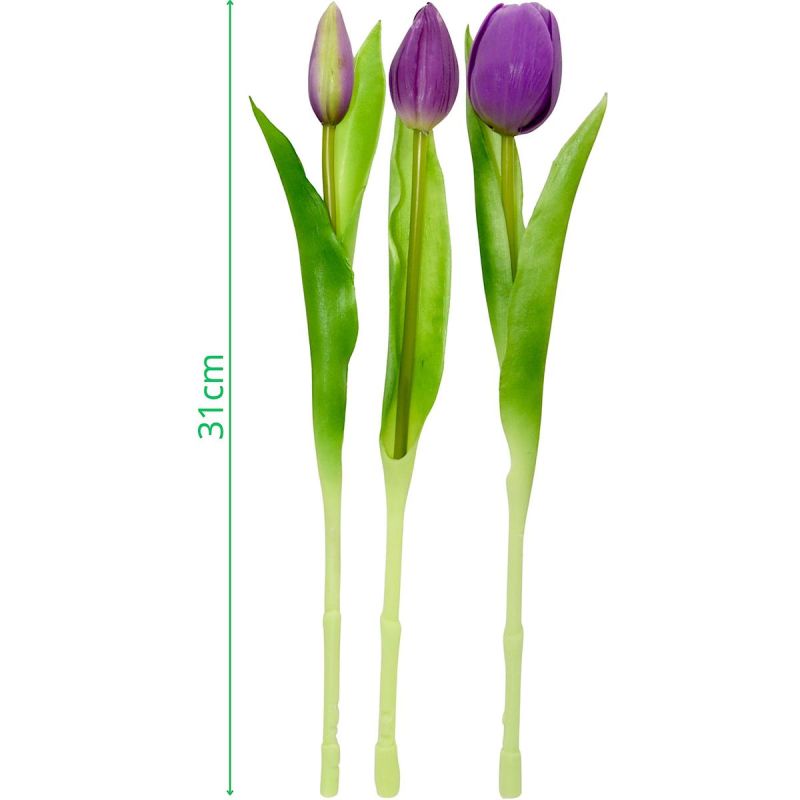BOUQUET OF 7 PURPLE TULIPS 31 CM LIFE-LIKE SPRING DECORATION Home and Garden/Equipment Your Sports Performance