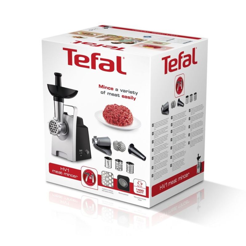 Tefal HV1 NE1098 Meat Grinder 1400W Black, Silver AGD - Produkty/Maszynki do mielenia Your Sports Performance
