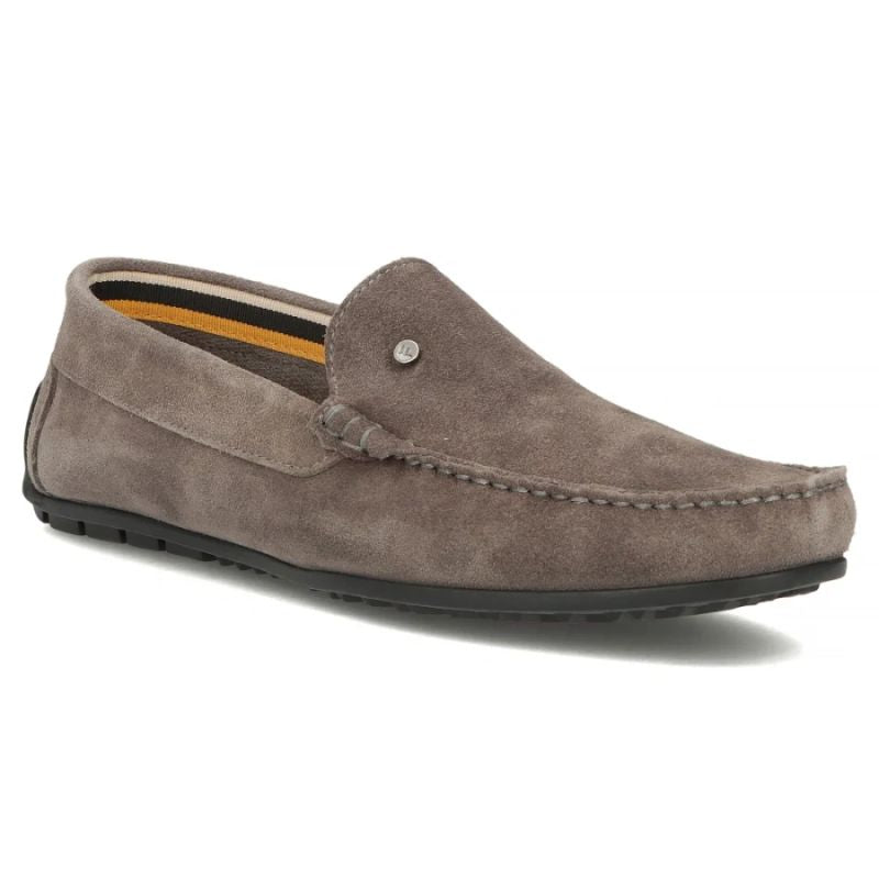 Men's leather moccasin shoes in taupe suedeFilippo MP923 Filippo