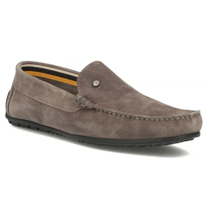 Men's leather moccasin shoes in taupe suedeFilippo MP923 Filippo