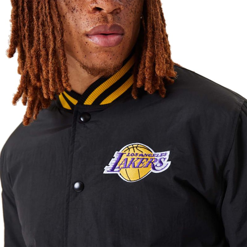 New Era NBA Los Angeles Lakers Script Bomber Jacket - 60332205 New Era