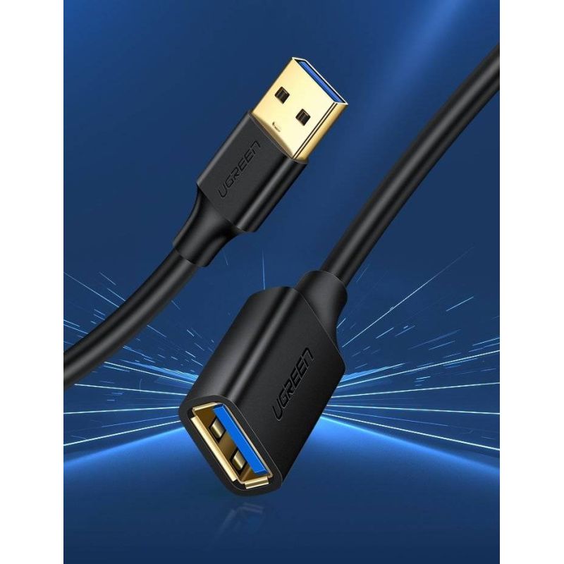 Ugreen extension cable USB 3.0 (female) - USB 3.0 (male) adapter 1m (black) Kable i adaptery/Kable USB Your Sports Performance