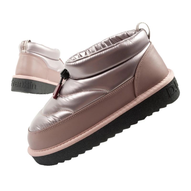 D.Franklin women's snow boots winter fashionable insulated ankle boots rose gold D.Franklin