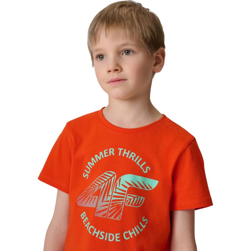 Boy's T-shirt 4F M3284 red 4FJWSS26TTSHM3284 62S