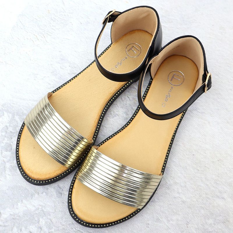 Filippo DS6917 women's black and gold sandals Footwear Your Sports Performance