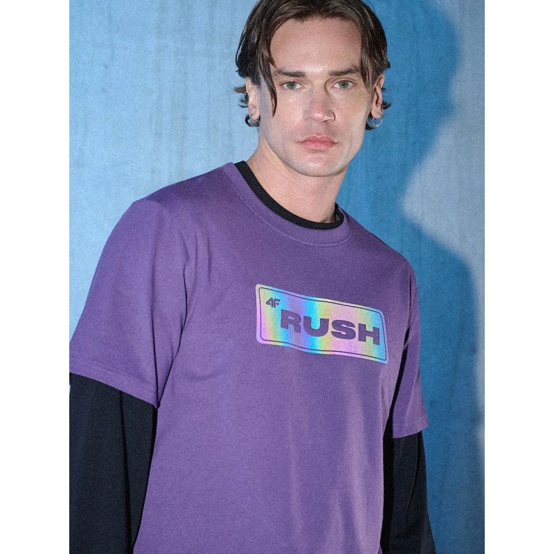 Men's regular printed T-shirt 4F 4FRSS26TTSHM3659-50S 4f