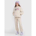 Girls' sweatshirt with hood, open, 4F 4FJRAW25TSWSF2294-11S *Kategoria tymczasowa Your Sports Performance
