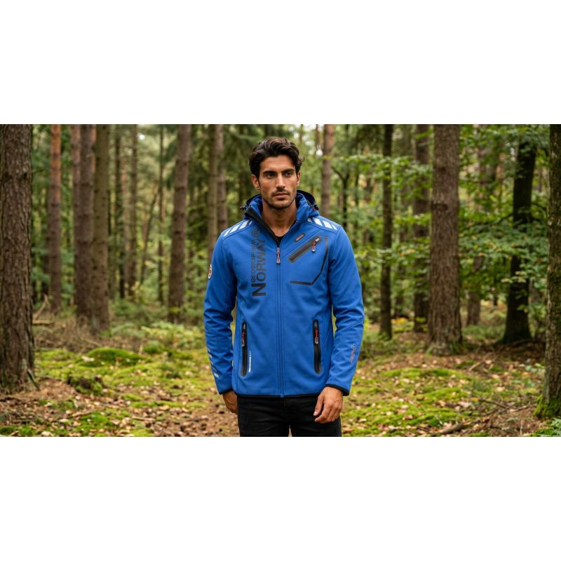 Men’s Softshell Jacket Geographical Norway ROYAUTE DB ROYAL BLUE BLACK MEN 068 (WY2168H/GN-ROYAL BLUE / BLACK)