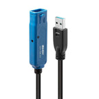Lindy 43157 USB Cable USB 3.2 Gen 1 (3.1 Gen 1) 10m USB A Black Kable i adaptery/Kable USB Your Sports Performance