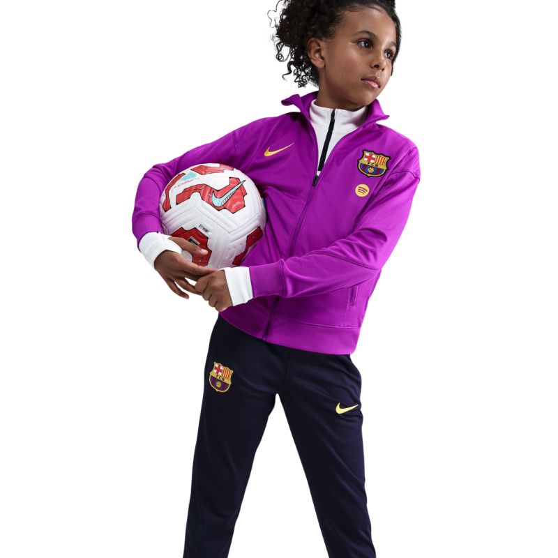 Nike FC Barcelona Strike Kids Tracksuit Purple and Black HJ8027 552
