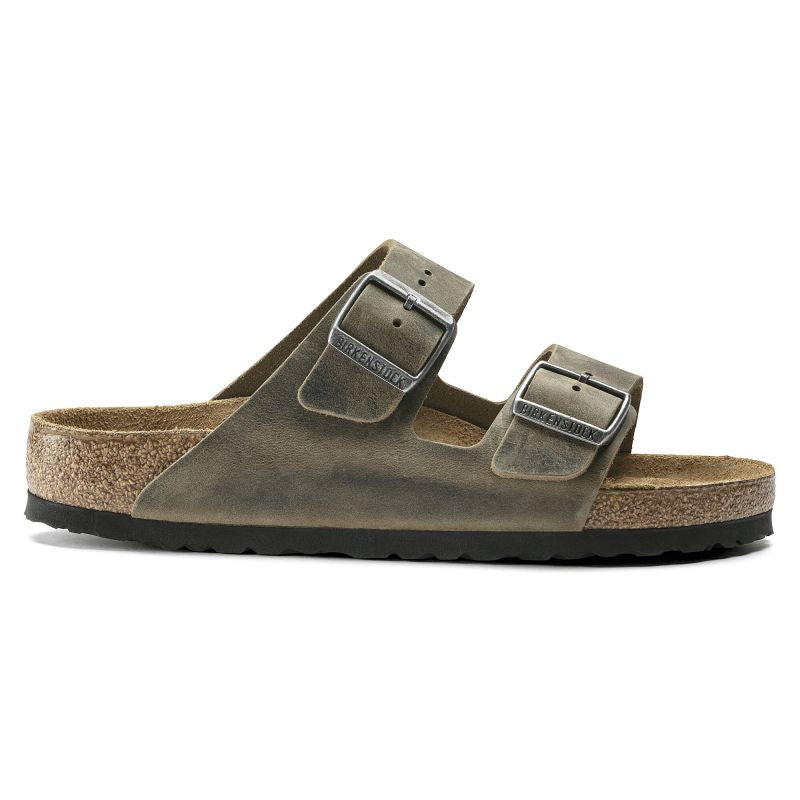 Birkenstock Arizona Soft Footbed Oiled Leather Narrow Faded Khaki Women's/Men's Flip-Flops for narrow feet oiled leather (1019377) Footwear/Lifestyle/Birkenstock/Klapki/chodaki Birkenstock