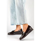 Women's patent leather wedge shoes, black 24-58266B Footwear Your Sports Performance