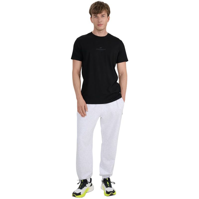 Men's T-shirt 4F M2961 deep black 4FWAW25TTSHM2961 20S In preparation Your Sports Performance