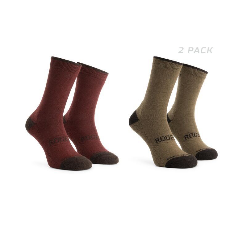 Rogelli WOOL socks 2-pack burgundy/brown 36-39 Rogelli/Rower/Men/Akcesoria/Skarpetki Your Sports Performance