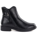 Women’s insulated black leather ankle boots Potocki JE19485ac