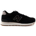 New Balance women’s 515 black suede leather sneakers
