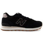 New Balance women’s 515 black suede leather sneakers