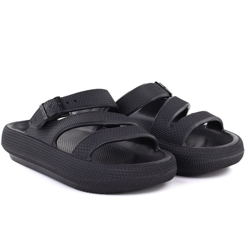 Women's sports flip-flops with a thick sole for the pool, black Big Star TT274A037 To be categorized Your Sports Performance