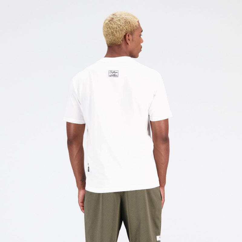 New Balance Hoops Cotton Jersey Short Wt M MT31589WT Clothing/Lifestyle/T-shirts/New Balance New Balance