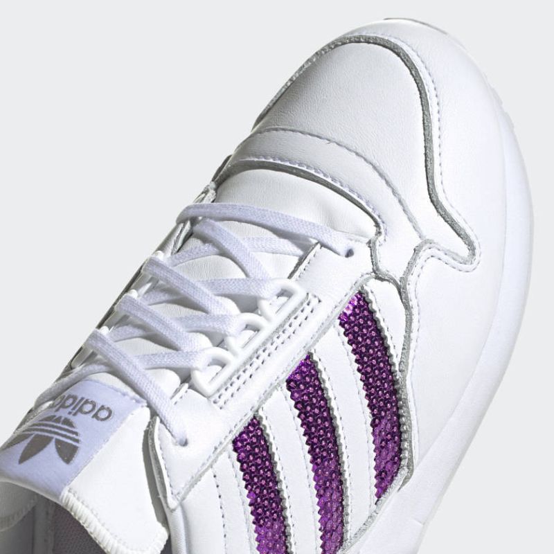 Adidas Originals ZX 500 Cloud White/Shock Purple women's shoes - G55663 Obuwie/Buty do koszykówki męskie/Adidas Your Sports Performance